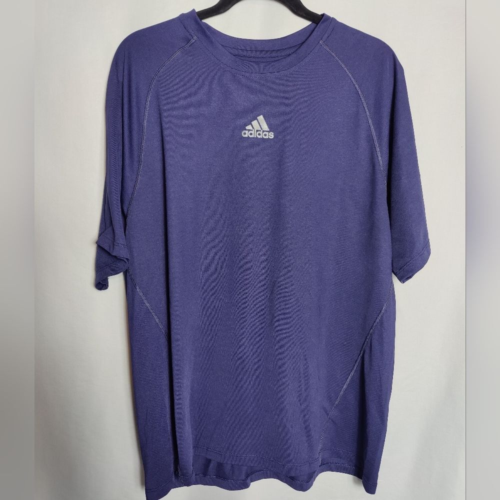 Adidas Men's Climalite Crew Neck T-shirt, Navy Blue, Size L